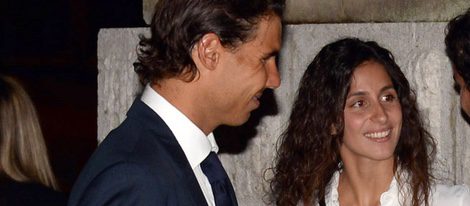 Rafa Nadal y Xisca Perelló en el funeral de Rafael Nadal