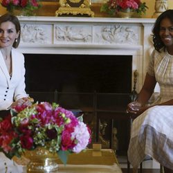 La Reina Letizia y Michelle Obama en la Casa Blanca