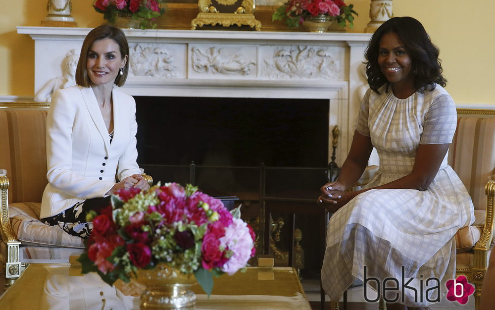 La Reina Letizia y Michelle Obama en la Casa Blanca