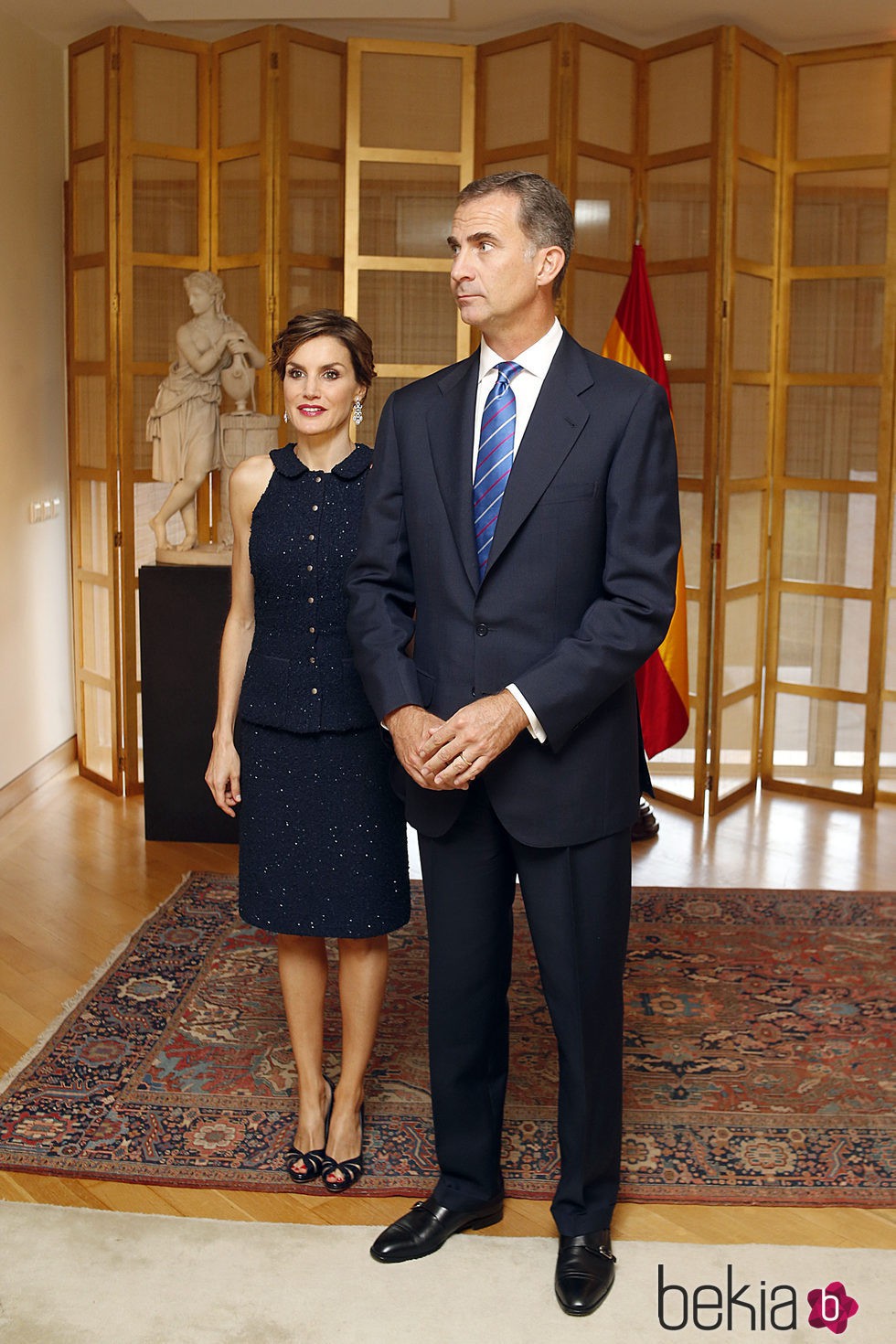 Los Reyes Felipe y Letizia en la embajada de España en Washington