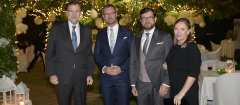 Javier Maroto y Josema Rodríguez en su boda con Mariano Rajoy y Elvira Fernández Balboa