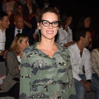 Maggie Civantos en el front row de Ailanto durante la Madrid Fashion Week 2015
