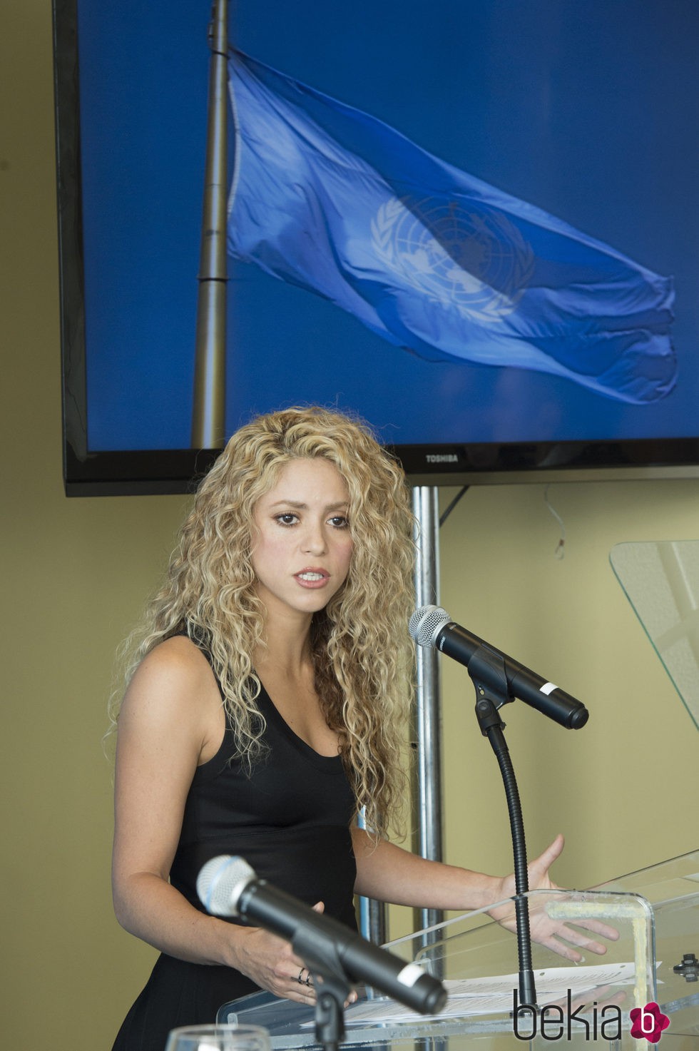 Shakira habla en la ONU