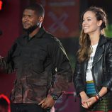 Usher y Olivia Wilde en el Global Citizen Festival 2015