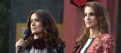 Salma Hayek y la Reina Rania de Jordania en el Global Citizen Festival 2015
