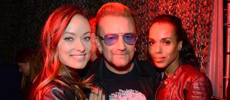 Olivia Wilde, Bono y Kerry Washington en el Global Citizen Festival 2015