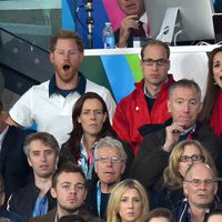El Príncipe Harry y los Duques de Cambridge, boquiabiertos en el Mundial de Rugby 2015