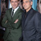George Clooney y Ryan Gosling en la premiere de 'The Ides of March' en Los Ángeles