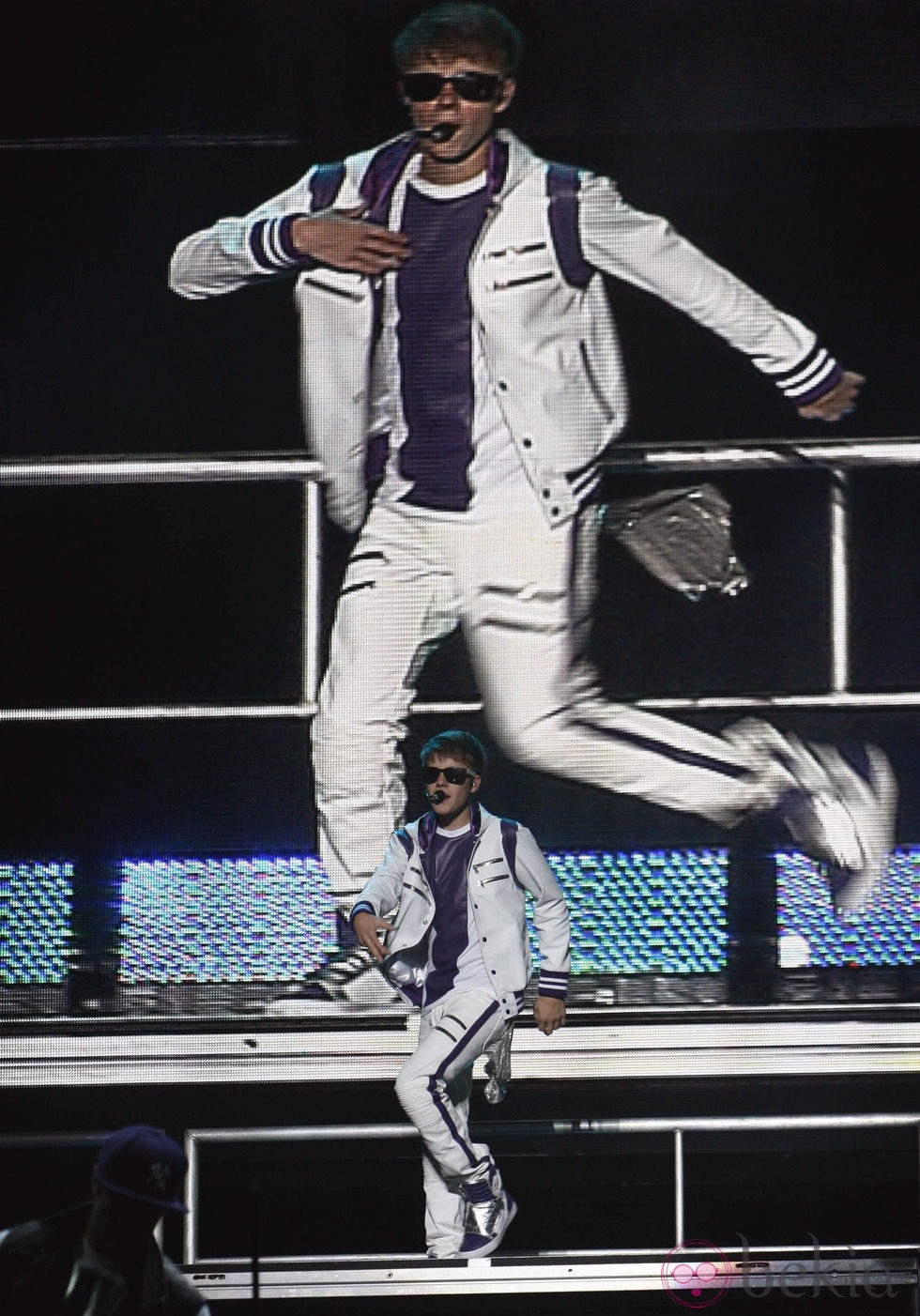 Justin Bieber, bailando en su concierto en México DF