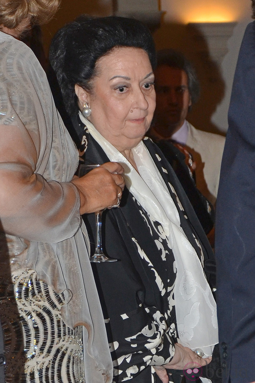 Montserrat Caballé en la fiesta flamenca de las hermanas Cobo