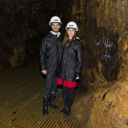 Carlos Felipe de Suecia y Sofia Hellqvist en una mina