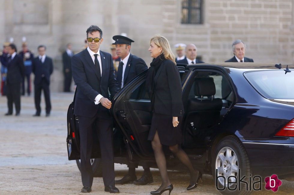 La Infanta Cristina en el funeral del Duque de Calabria