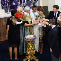 Natascha Aspenberg y el Príncipe Carlos Felipe en pleno bautizo de Nicolás de Suecia