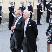 Los padrinos Gustavo Magnuson y Enrique D'Abo en el bautizo de Nicolás de Suecia
