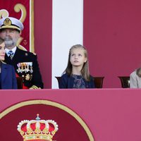 La Reina Letizia, la Princesa Leonor y la Infanta Sofía en el Día de la Hispanidad 2015