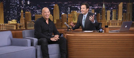 Vin Diesel durante su entrevista con Jimmy Fallon en 'The Tonight Show'