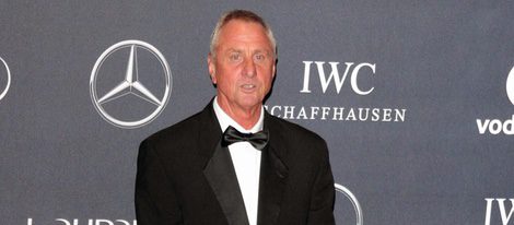 Johan Cruyff en la entrega de los Premios Laureus 2012