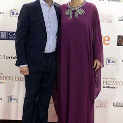 Samantha Vallejo-Nágera y Pepe Rodríguez en los Premios Iris de la Academia de Televisión 2015