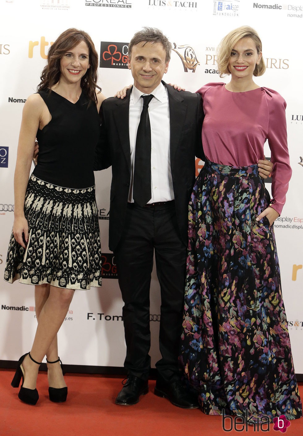 Malena Alterio, José Mota y Norma Ruiz en los Premios Iris de la Academia de Televisión 2015