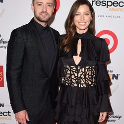Justin Timberlake y Jessica Biel en la alfombra roja GLSEN Respect Awards
