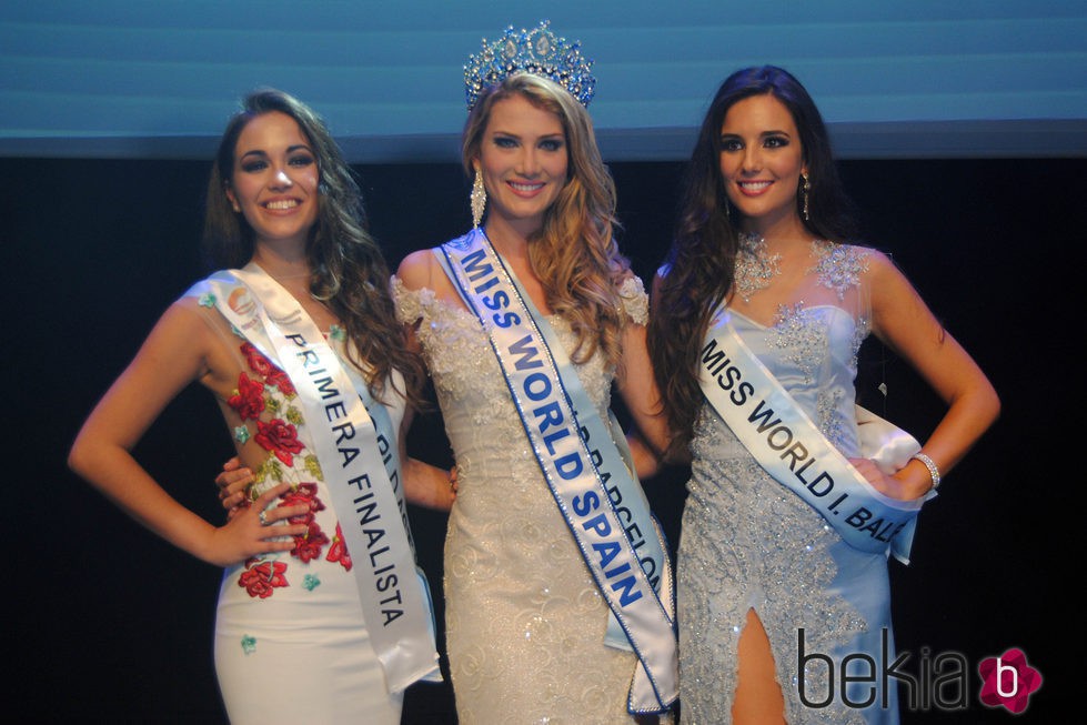 Mireia Lalaguna, Ángela González y Natalia Ferrer, ganadora y finalistas de Miss World Spain 2015