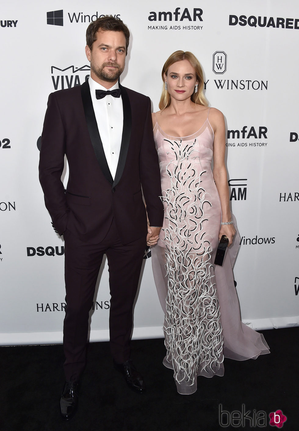 Diane Kruger y Joshua Jackson en la Gala amfAR 2015 de Los Angeles
