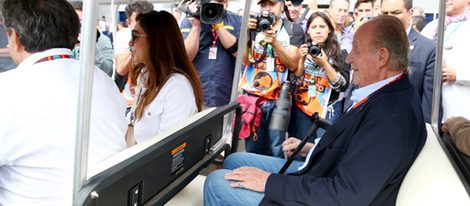 El Rey Juan Carlos recorriendo el circuito del GP de México 2015