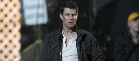 Tom Cruise en el rodaje de su nueva película