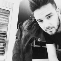 Liam Payne, acompañado de su perro, Watson