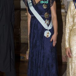 Victoria de Suecia luce embarazo en la cena de gala al presidente de Túnez