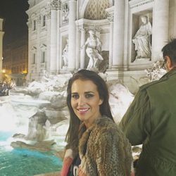 Paula Echevarría en la Fontana di Trevi en Roma
