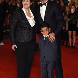 Cristiano Ronaldo y su familia en el estreno de su documental