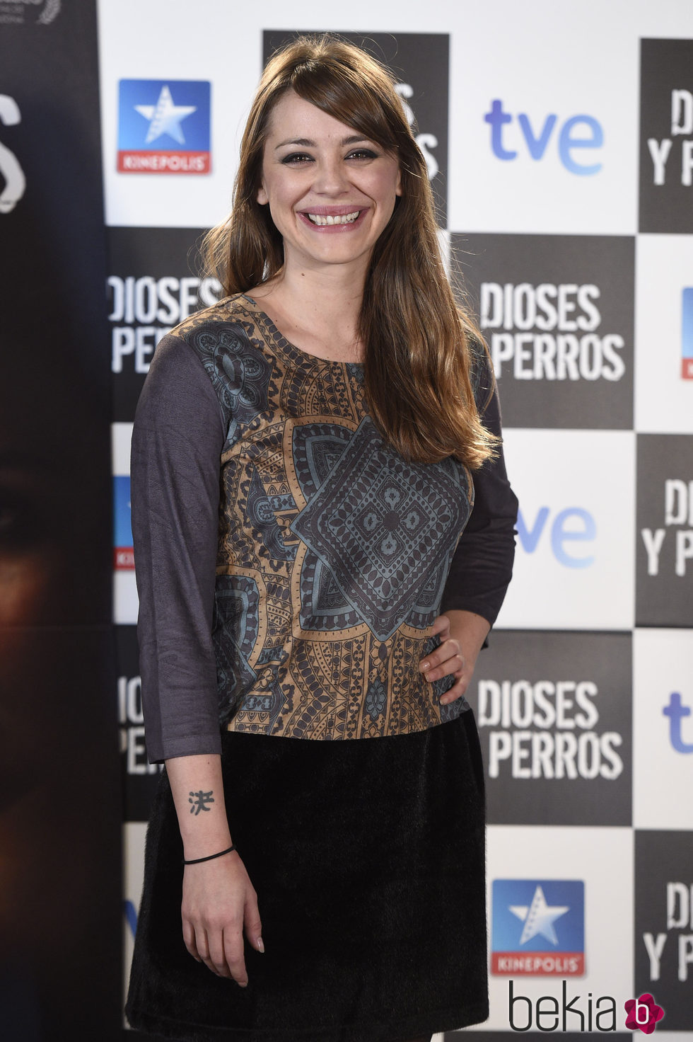 Miriam Benoit en la presentación de la película 'Dioses y Perros'