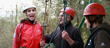 Kate Middleton, asustada antes de escalar en Gales