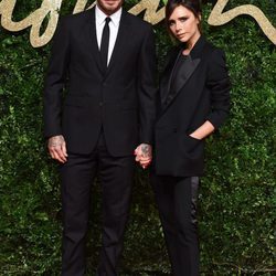 David Beckham y Victoria Beckham en los British Fashion Awards 2015
