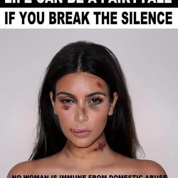Kim Kardashian imagen de la campaña #Breakthesilence 2015