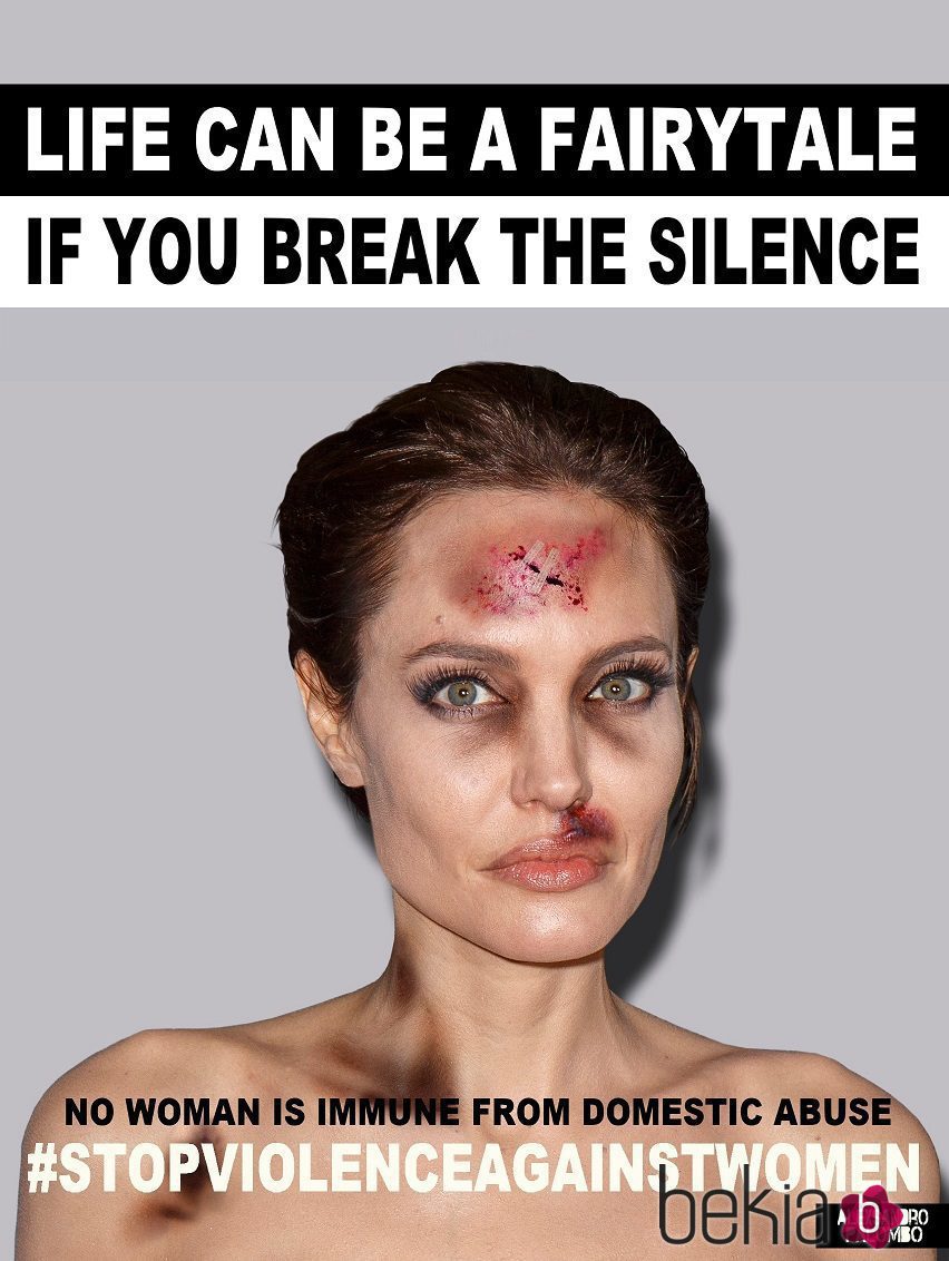 Angelina Jolie imagen de la campaña #Breakthesilence 2015
