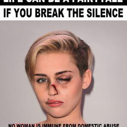 Miley Cyrus imagen de la campaña #Breakthesilence 2015