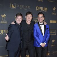 Carlos Latre, Manel Fuentes y Àngel Llàcer en los premios Ondas 2015