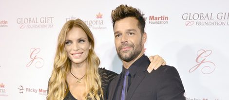 Esther Cañadas y Ricky Martin en la Global Gift Gala 2015 de Miami