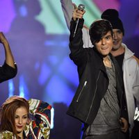 Abraham Mateo durante su actuación en los Premios 40 Principales 2015