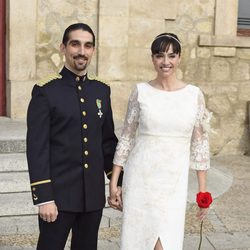 Beatriz Rico y Rubén Ramírez el día de su boda