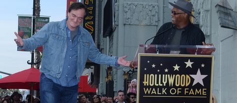 Quentin Tarantino y Samuel L.Jackson en el Paseo de la Fama de Hollywood