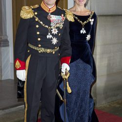 El Príncipe Federico y la Princesa Mary en la recepción anual de Año Nuevo