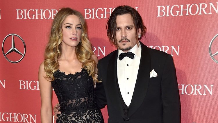 Amber Heard y Johnny Depp en el Festival de Palm Springs 2016