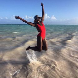 Lupita Nyong'o durante sus vacaciones en República Dominicana