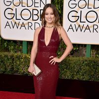 Olivia Wilde en la alfombra roja de los Globos de Oro 2016