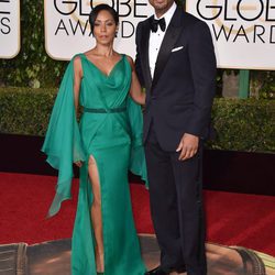 Will Smith y Jada Pinkett Smith en la alfombra roja de los Globos de Oro 2016