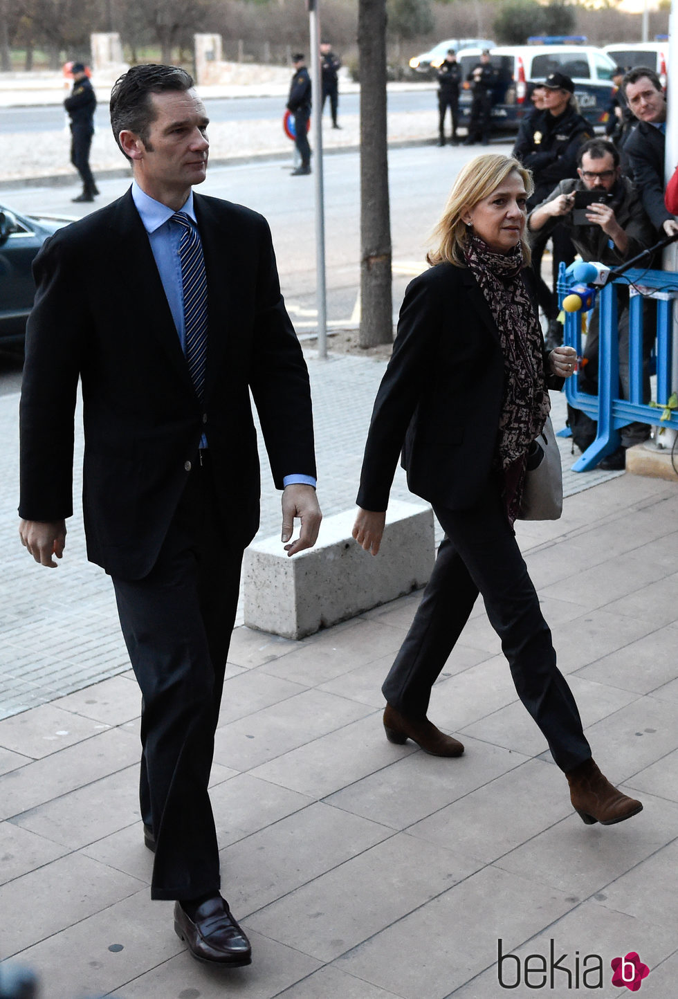Iñaki Urdangarín y la Infanta Cristina en la primera sesión del juicio por el Caso Nóos en Palma de Mallorca