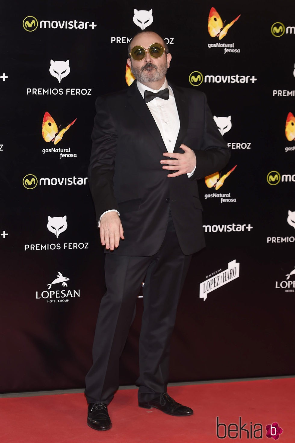Carlos Areces en la alfombra roja de los Premios Feroz 2016